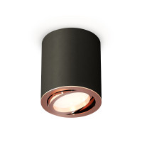 Накладной точечный светильник XS7422004 SBK/PPG черный песок/золото розовое полированное MR16 GU5.3 (C7422, N7005)