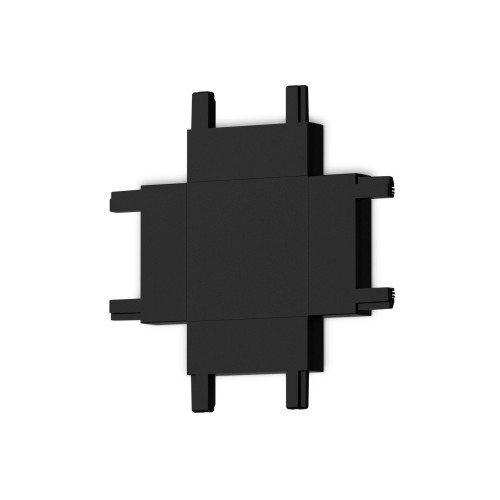 GV1127 BK черный X-образный коннектор для накладного шинопровода 46*46*6