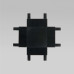 Flat Magnetic Четырёхсторонний соединитель для накладного шинопровода чёрный 85003/00