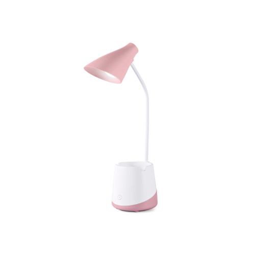 Светодиодная настольная лампа  PI/WH розовый/белый LED 3000-6000K 5W