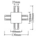 Соединитель X-образный (однофазный) для встраиваемого шинопровода Crystal Lux CLT 0.2211 04 WH