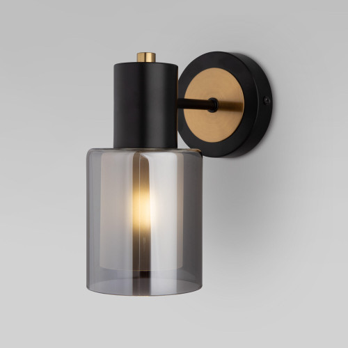 Настенный светильник со стеклянным плафоном 70219/1 черный/античная бронза