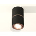 Накладной точечный светильник XS7402200 SBK/PPG черный песок/золото розовое полированное MR16 GU5.3 (C7402, A2073, C7402, N7005)
