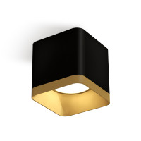 Накладной точечный светильник XS7806004 SBK/SGD черный песок/золото песок MR16 GU5.3 (C7806, N7704)