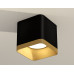 Накладной точечный светильник XS7806004 SBK/SGD черный песок/золото песок MR16 GU5.3 (C7806, N7704)