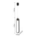 4220-1P, подвес, D60xW100xH450/1450, LEDx20W, 1600LM, 4000K, included