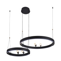 4474-2P, подвесная люстра, D830xH1000/1800, LEDx53W + LEDx33W + 4xLEDx3W, 2075LM, 3000-6500K, included, remote control