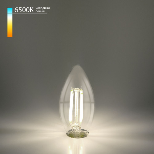 Филаментная светодиодная лампа Свеча 9W 6500K E14 (CW35..