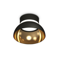 Накладной светильник XS8102036 SBK/PYG/CL черный песок/золото желтое полированное/прозрачный GX53 (C8102, N8145)