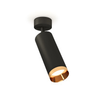 Накладной поворотный светильник XM6343005 SBK/PYG черный песок/золото желтое полированное MR16 GU5.3 (A2210, C6343, N6134)