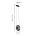 4373-1P, подвес, L260xW165xH400/1990, LEDx7W, 490LM, 4000K, CRI>90, included