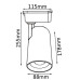 Cветильник трековый однофазный Crystal Lux CLT 0.31 006 40W WH