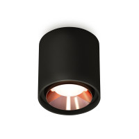 Накладной точечный светильник XS7723005 SBK/PPG черный песок/золото розовое полированное MR16 GU5.3 (C7723, N7035)