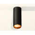 Накладной точечный светильник XS6343005 SBK/PYG черный песок/золото желтое полированное MR16 GU5.3 (C6343, N6124)