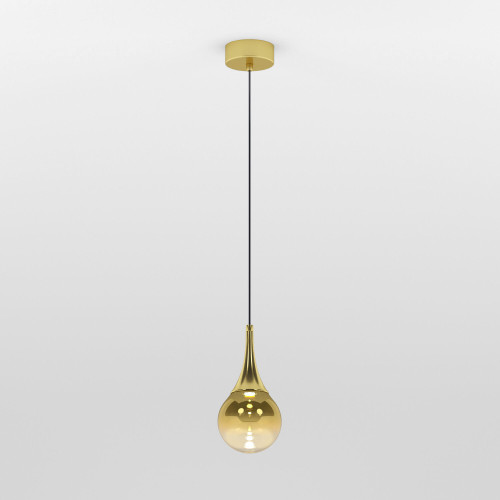 Подвесной светодиодный светильник со стеклянным плафоном 50256/1 LED золото