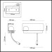 4202/6WL  Настенный светильник с USB и беспроводной зарядкой SMART SHELF