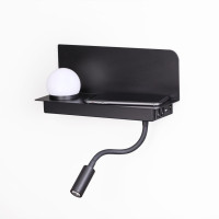 4202/6WL  Настенный светильник с USB и беспроводной зарядкой SMART SHELF