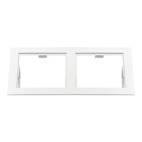 214526 Рамка DOMINO Double QUADRO MR16 БЕЛЫЙ (в комплекте)
