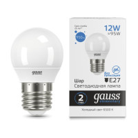53232 Лампа Gauss Elementary Шар 12W 950lm 6500K Е27 LED 1/10/100