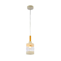 SLE114503-01 Светильник подвесной Белый, Светлое дерево/Белый, Прозрачный 