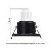 A2858PL-1BK Светильник потолочный встраиваемый HELM MINI для MR11 70x70x40мм черный IP44 монтаж Ø60мм