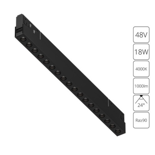 A5725PL-1BK СВЕТИЛЬНИК ПОТОЛОЧНЫЙ EXPERT 48В 18Вт 1000Лм 4000К 90+ 24°