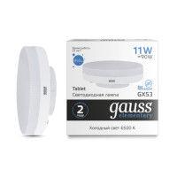 83831 Лампа Gauss Elementary GX53 11W 850lm 6500K LED 1/10/100
