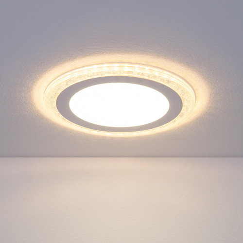 Встраиваемый потолочный светодиодный светильник DLR024 12+6W 4200K