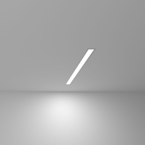 Линейный светодиодный встраиваемый светильник 53см 10Вт 4200К матовое серебро 100-300-53