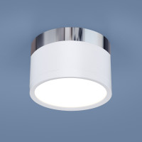 Накладной потолочный  светодиодный светильник DLR029 10W 4200K белый матовый/хром