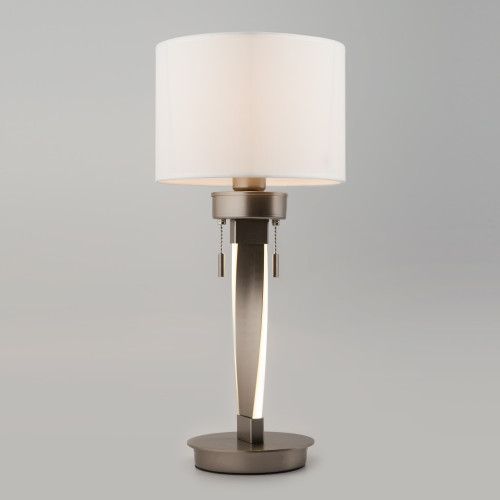 Настольная лампа с LED подсветкой Bogate's 993 белый / никель