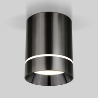 Накладной потолочный светодиодный светильник DLR021 9W 4200K Черный жемчуг