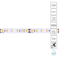 A2412008-04-3K Светодиодная лента 24В 9,6Вт/м 1000Лм/м 3000К 90+ 8мм SMD2835 120шт/м 5м IP65
