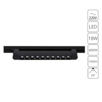 A4575PL-1BK СВЕТИЛЬНИК ПОТОЛОЧНЫЙ FLASH 220В 18Вт 1500Лм 4000K 90+ 24°