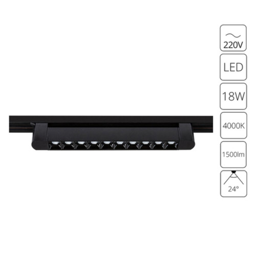 A4575PL-1BK СВЕТИЛЬНИК ПОТОЛОЧНЫЙ FLASH 220В 18Вт 1500Лм 4000K 90+ 24°