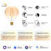 1340112 Gauss Лампа светодиодная филаментная Gauss Smart Home DIM+CCT E27 G95 Golden 6,5 Вт 2000-5500 К 1/40