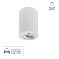 A1566PL-1WH Светильник потолочный накладной SENTRY для MR16 Ø70x100мм белый IP20