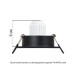 A2068PL-1BK Светильник потолочный встраиваемый TARF MINI для MR11 75x75x22мм черный IP20 монтаж Ø65мм