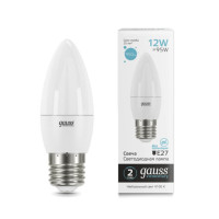 30222 Лампа Gauss Elementary Свеча 12W 950lm 4100K E27 LED 1/10/100